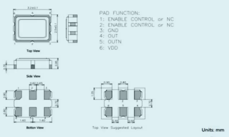 SMD-Quarzoszillatoren Differenzausgang