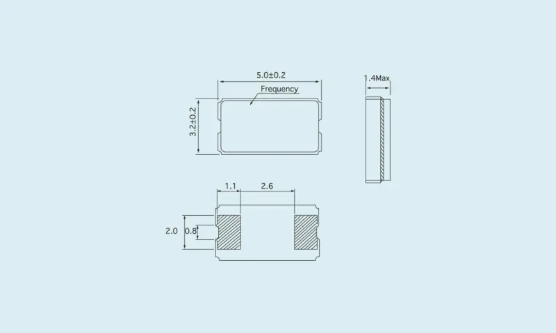 Quarzkristallresonator GLAS 5,0*3,2