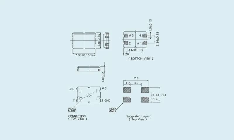 Quarzkristallresonator SMD 7,0&times;5,0