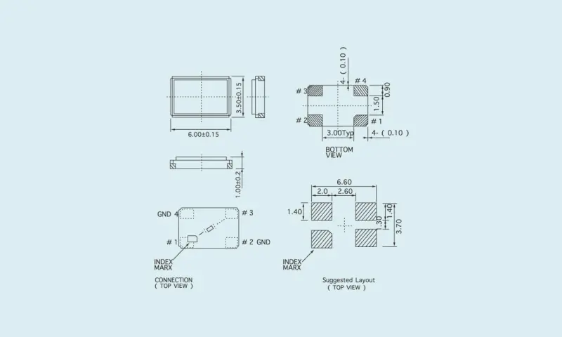 Quarzkristallresonator SMD 5,0&times;3,2